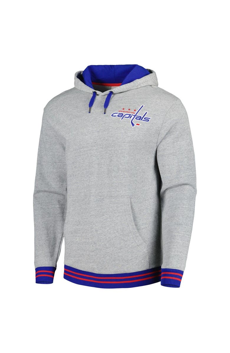 Mitchell & Ness Men's Mitchell & Ness Heather Gray Washington Capitals Classic French Terry Pullover Hoodie, Alternate, color, Heather Gray