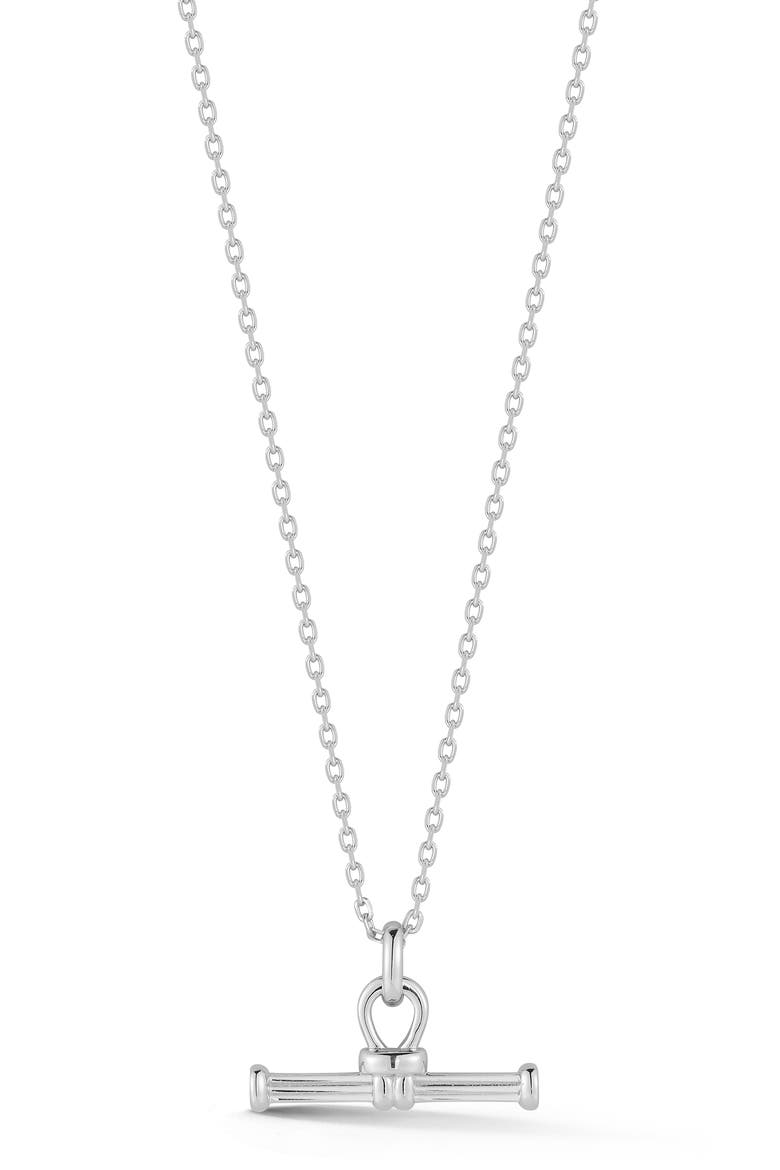 Bar Pendant Necklace, Main, color, SILVER