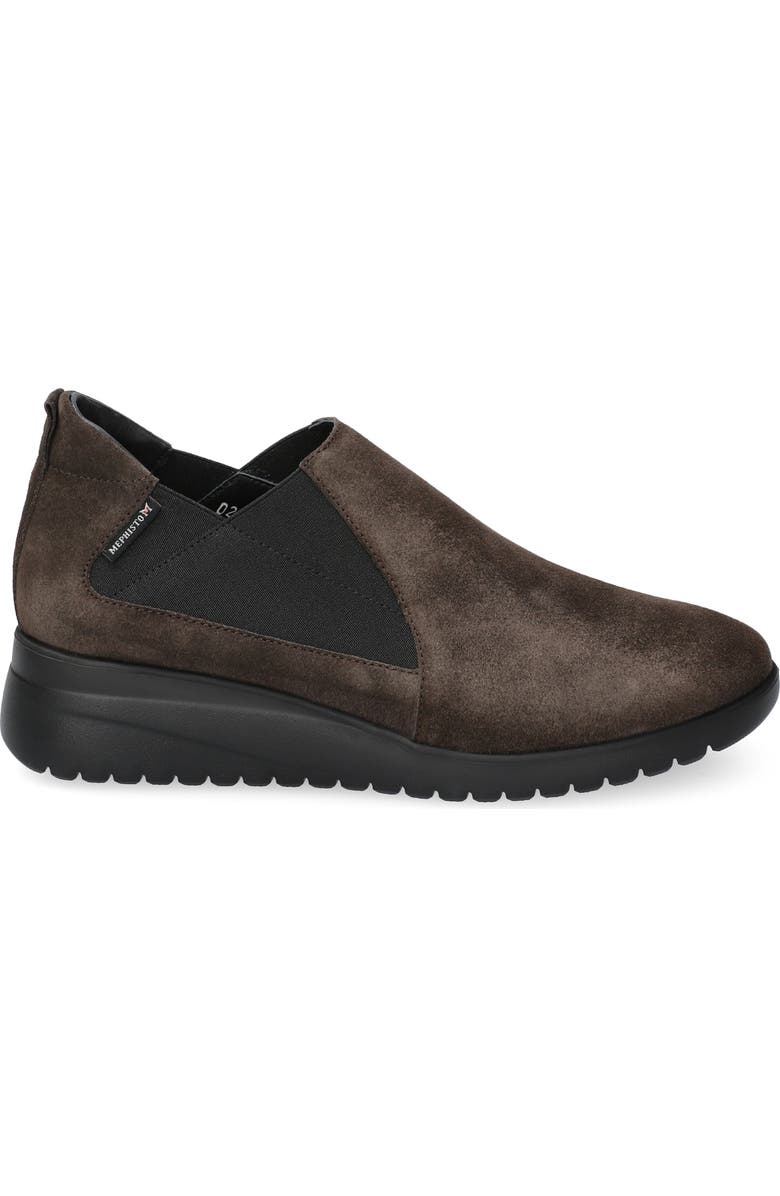 Mephisto Ibelina Wedge Slip-On Sneaker, Alternate, color, Dark Brown