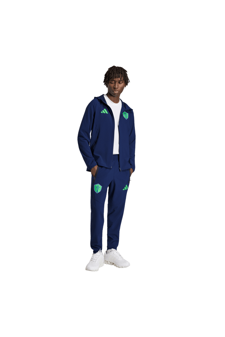 Men's adidas  Navy Seattle Sounders FC Tiro Travel Pants, Alternate, color, Navy