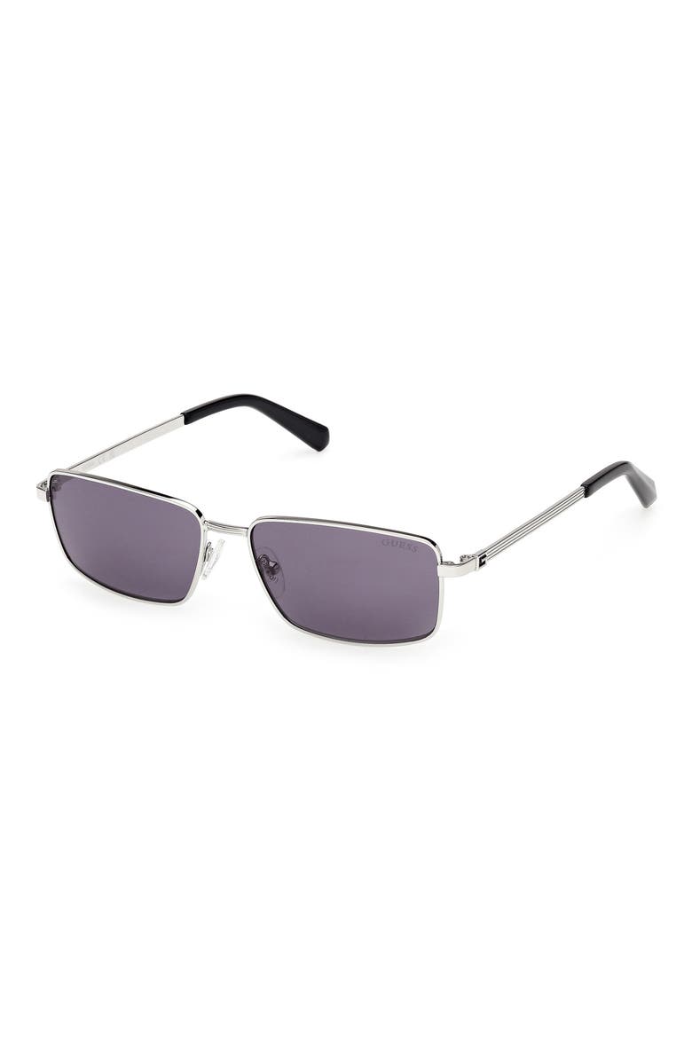 Rectangular Sunglasses, Alternate, color, SHINY LIGHT NICKELTIN / VIOLET
