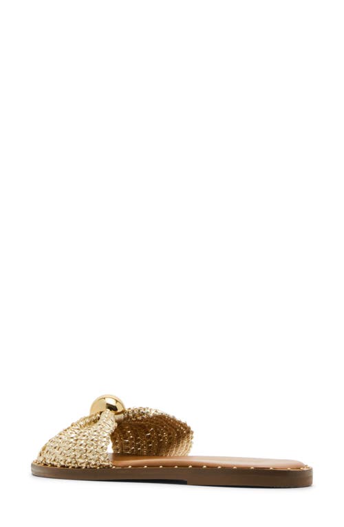 Steve Madden Dipsy Slide Sandal In Gold