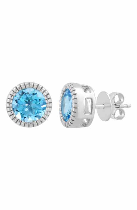 EFFY Sterling Silver Blue Topaz Stud Earrings