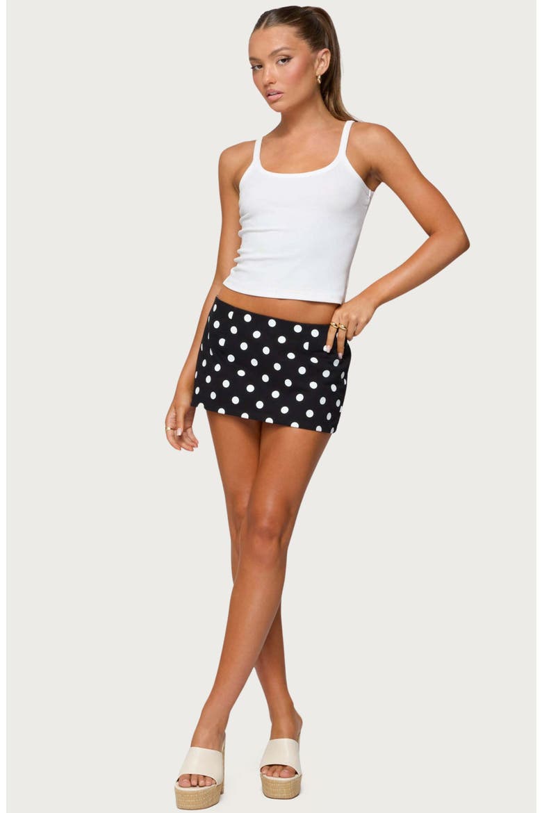 Noreen Polka Dot Low Rise Miniskort, Alternate, color, BLACK-AND-WHITE