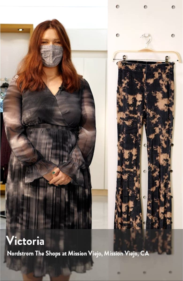 Tie Dye Velvet Flare Trousers, sales video thumbnail
