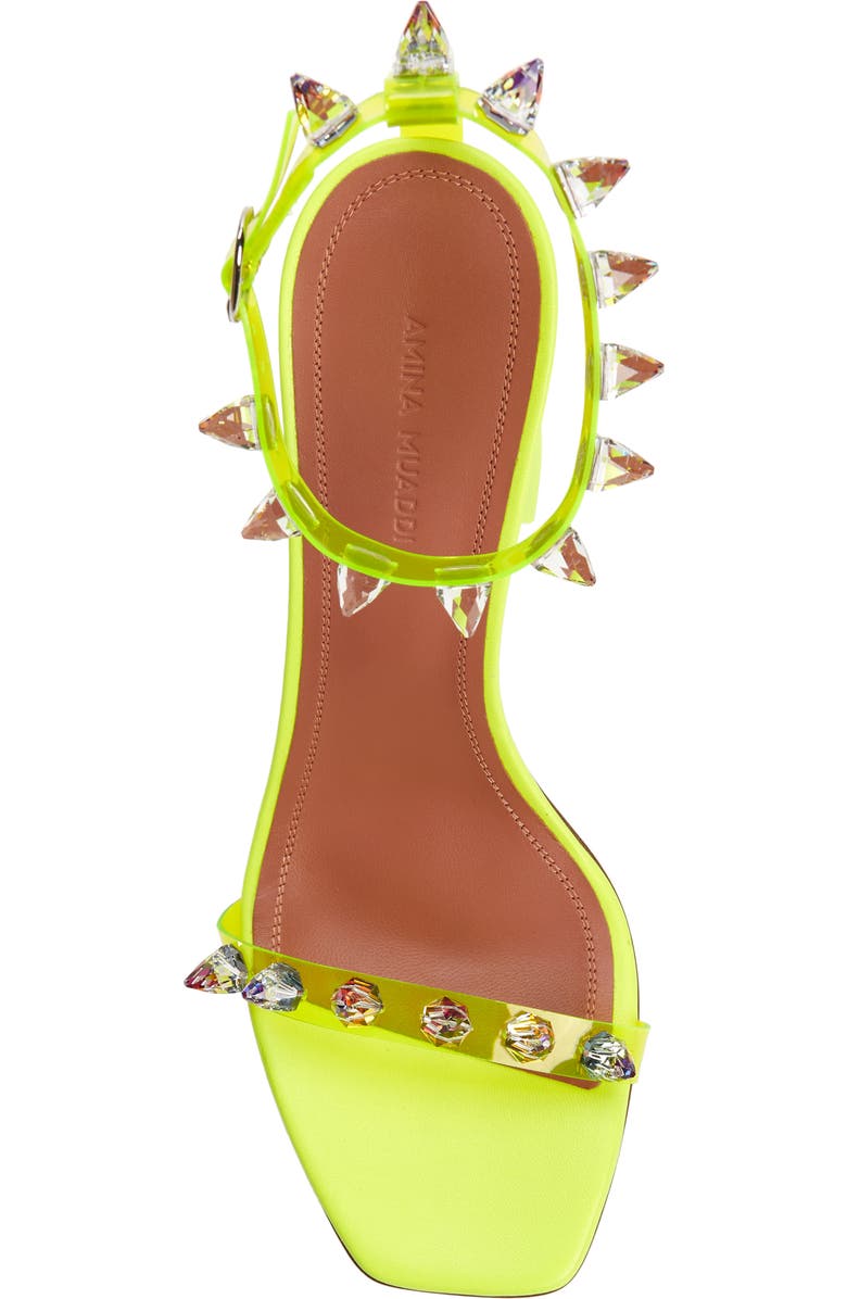 Amina Muaddi Julia Jewel Clear Sandal, Alternate, color,