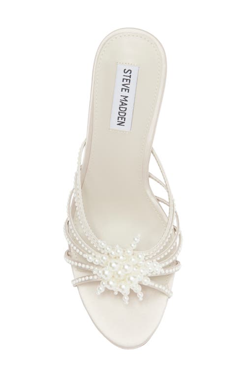 Steve Madden Cirkus Crystal Slide Sandal In Ivory