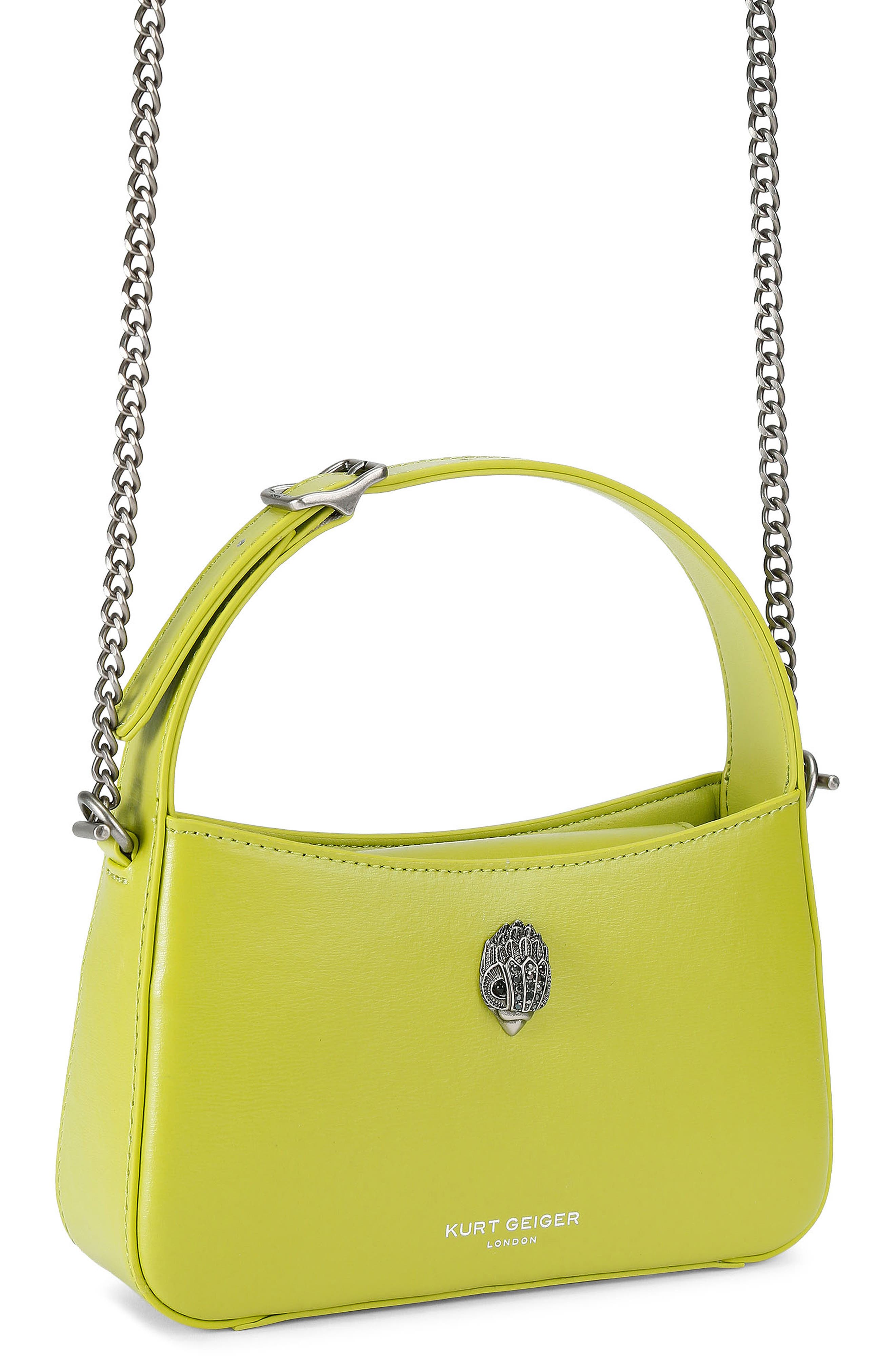 Kurt Geiger London Mini Bond Leather Top Handle Bag, Alternate, color, Bright Green