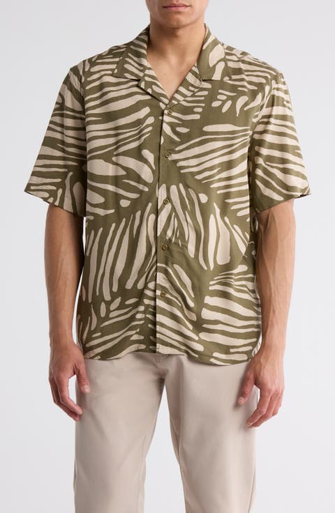 Animal Print Camp Shirt