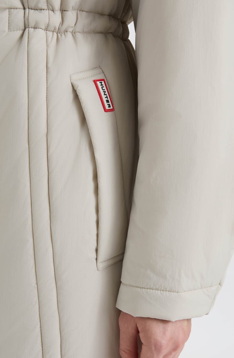 Hunter Isabelle Water Repellent Crinkle Padded Coat, Alternate, color, Vanilla