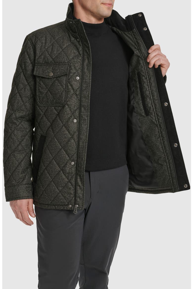 Diamond Quilted Jacket, Alternate, color, CHARCOAL