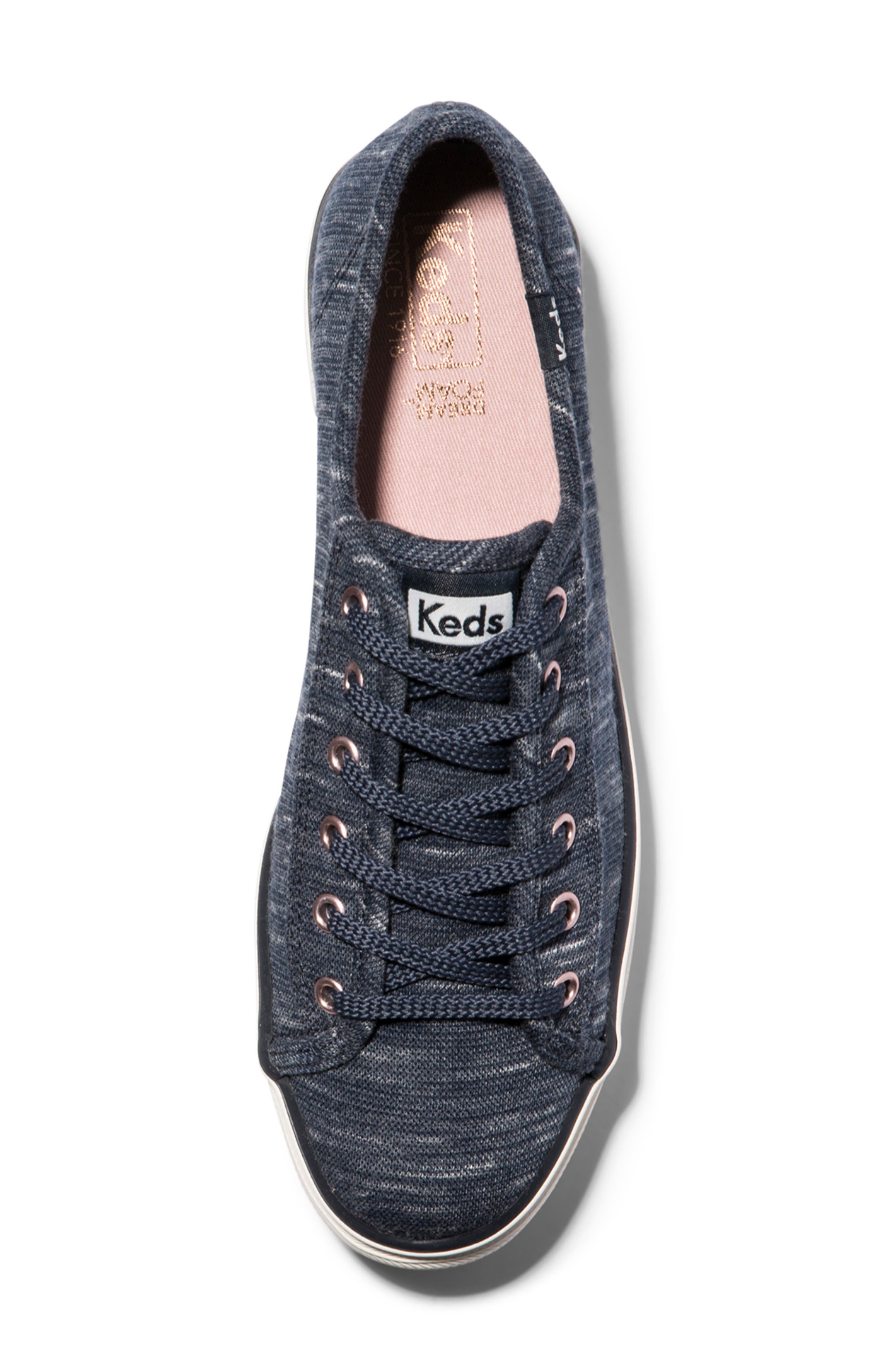 Triple Kick Platform Sneaker, Alternate, color, NAVY HEATHERED FABRIC