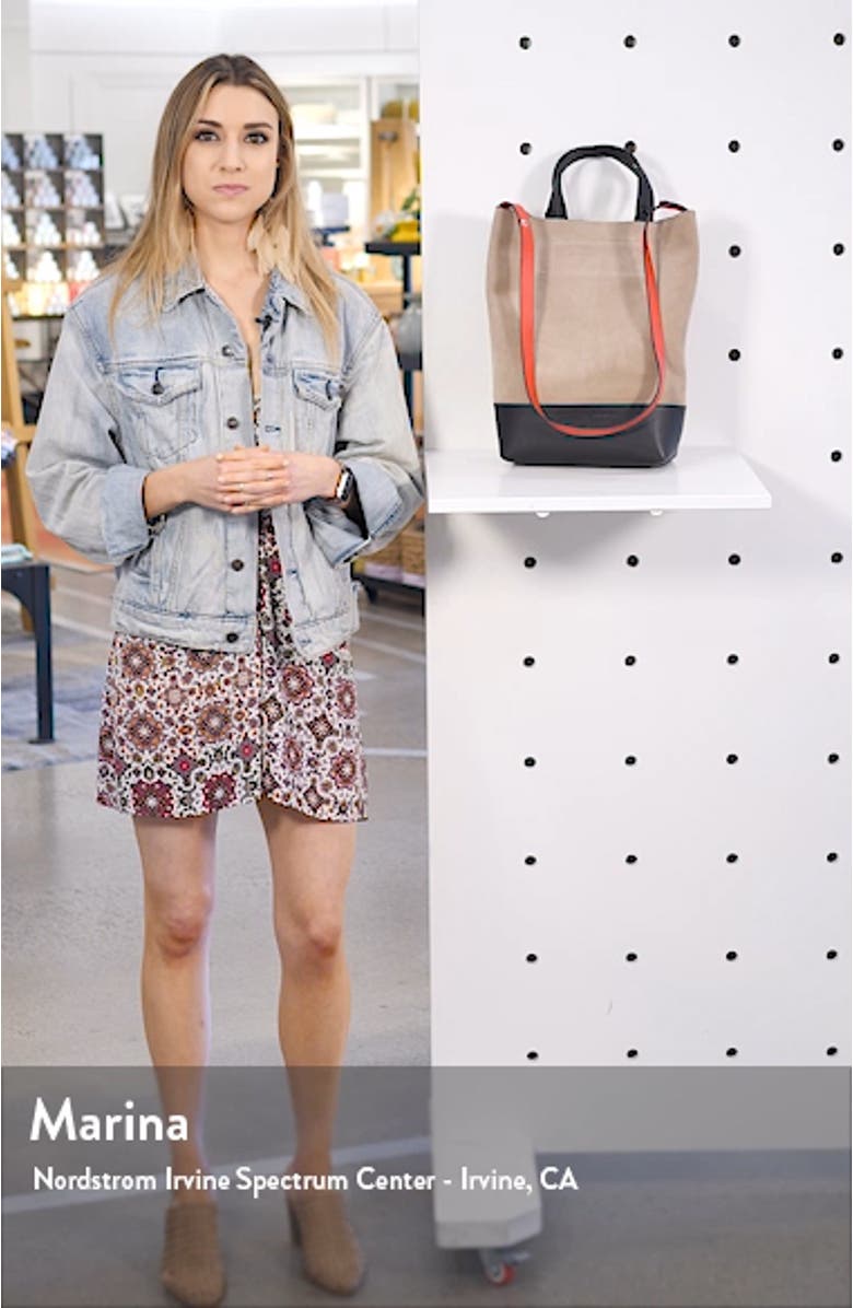 Walker Convertible Suede & Leather Tote, sales video thumbnail