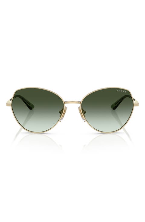 56mm Gradient Oval Sunglasses