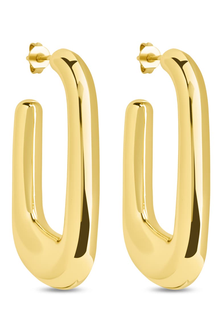 Veronica Tube Hoop Earrings, Main, color, GOLD