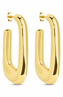 Sterling Forever Veronica Tube Hoop Earrings