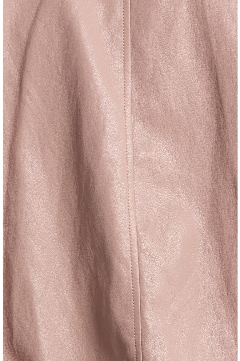 Faux-Ever Leather™ Minimalist Bomber Jacket, Alternate, color, DESERT ROSE