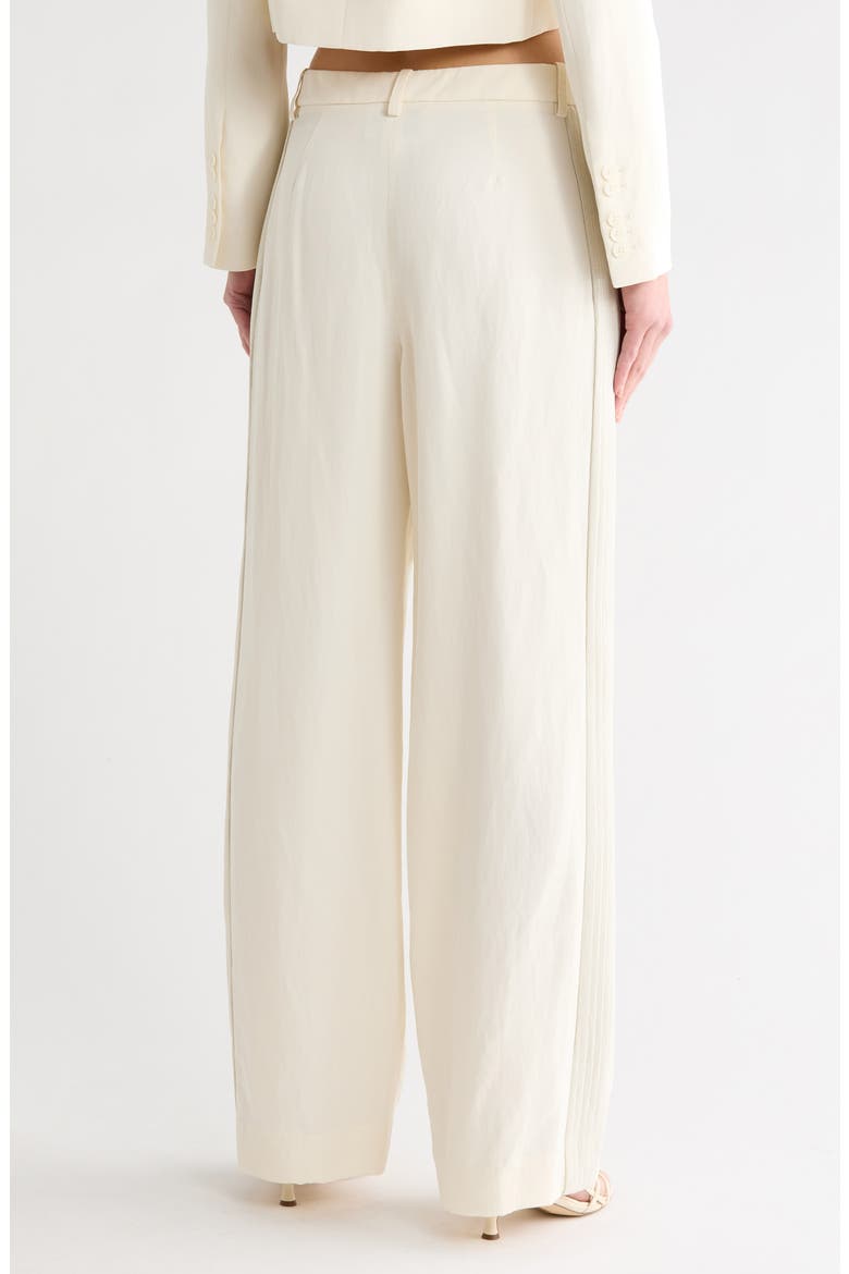 Sulli Sequin Stripe Pants, Alternate, color, BONE