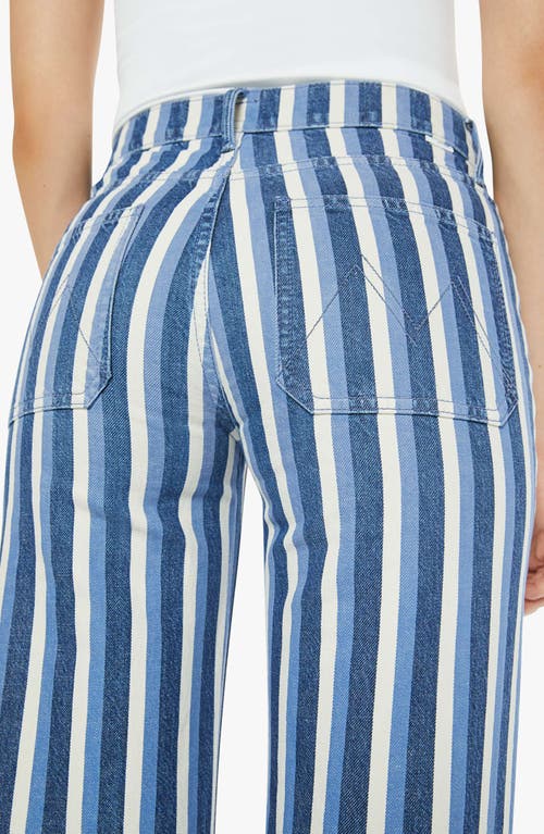 Mother The Patch Pocket Twister Sneak Flared Wide Leg Jeans In Multi