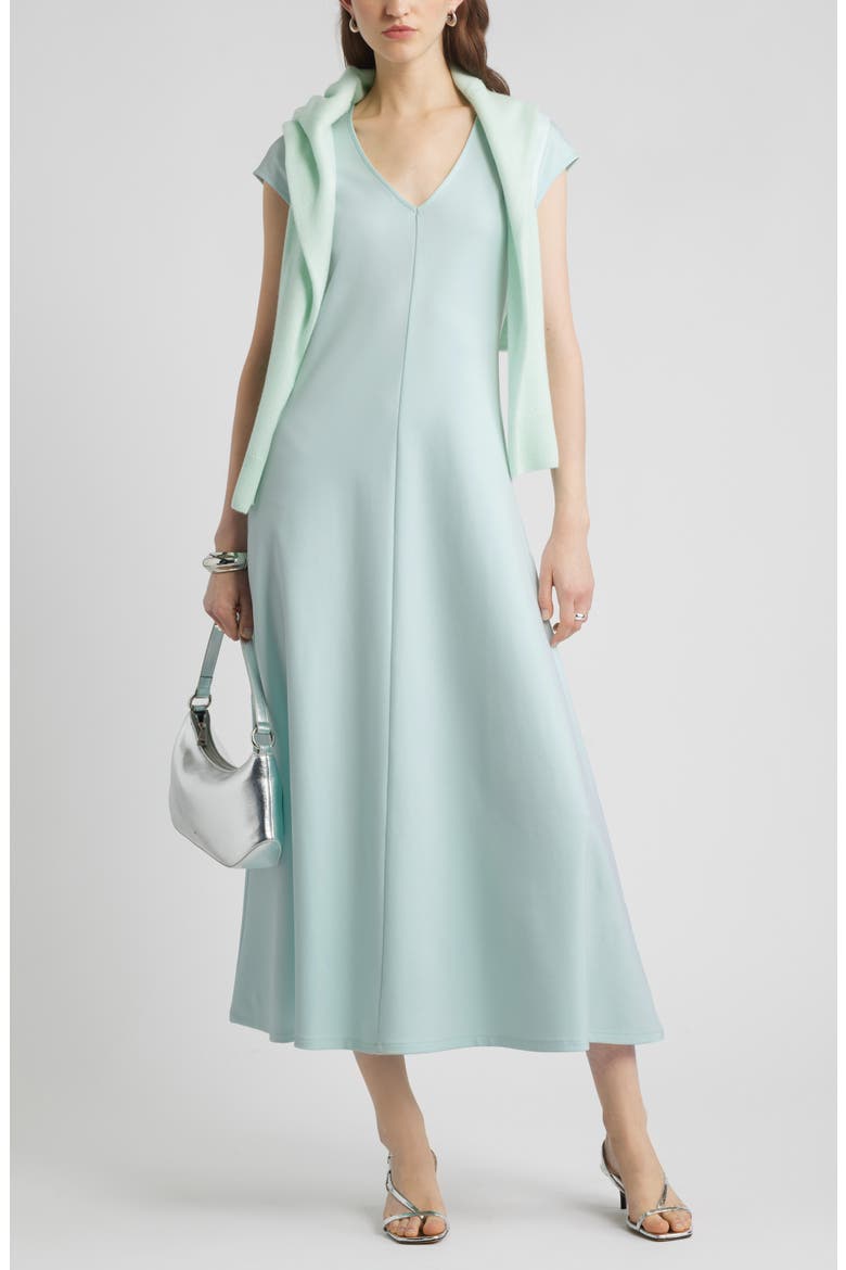 Cap Sleeve Fit & Flare Dress, Alternate, color, BLUE SPIRIT
