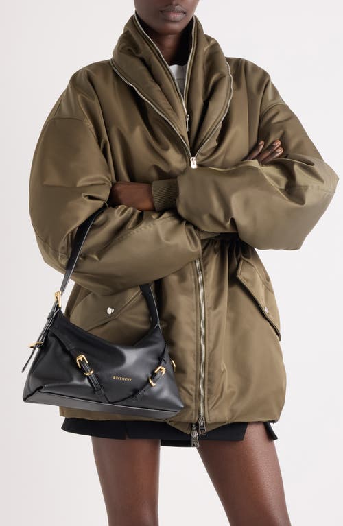 Givenchy Voyou Mini Leather Shoulder Bag In Black