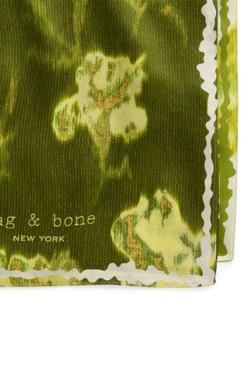 Rag & Bone Kit Silk Bandana Scarf In Green