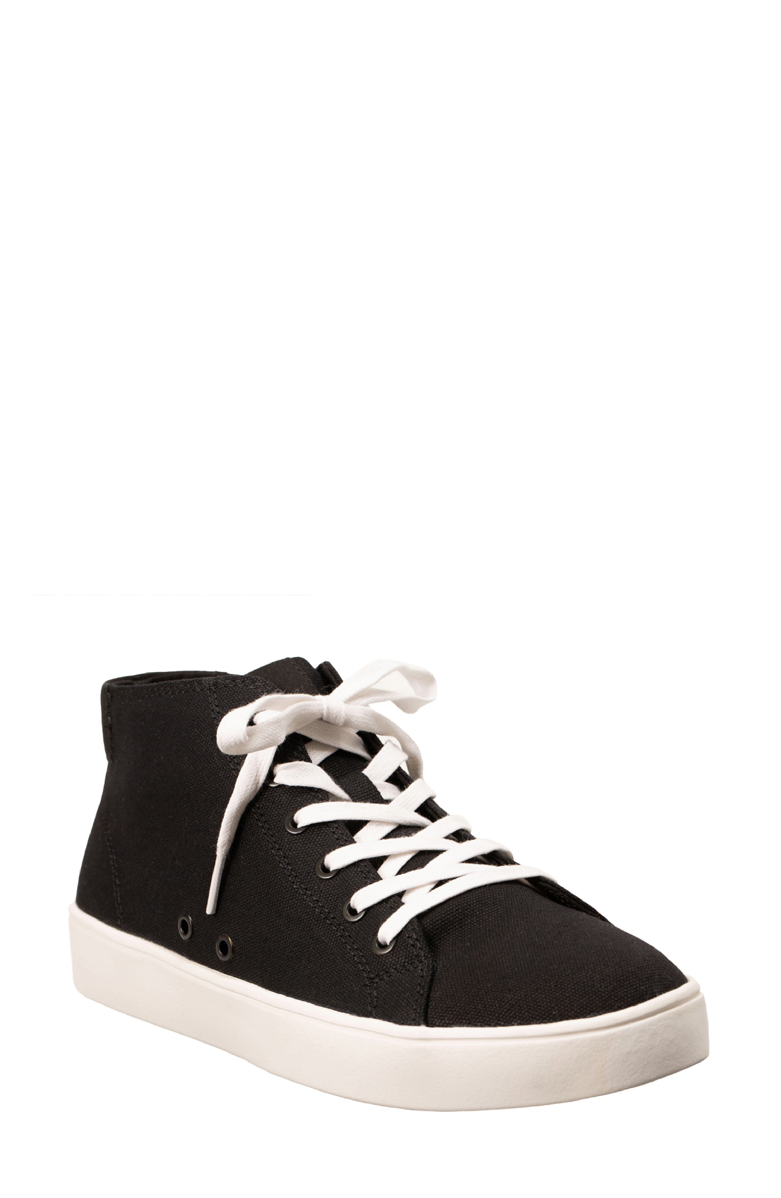 Emery High Top Sneaker, Main, color, BLACK