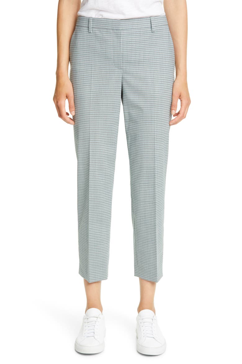 Treeca 4 Wool Blend Crop Trousers, Main, color, BLUE MULTI