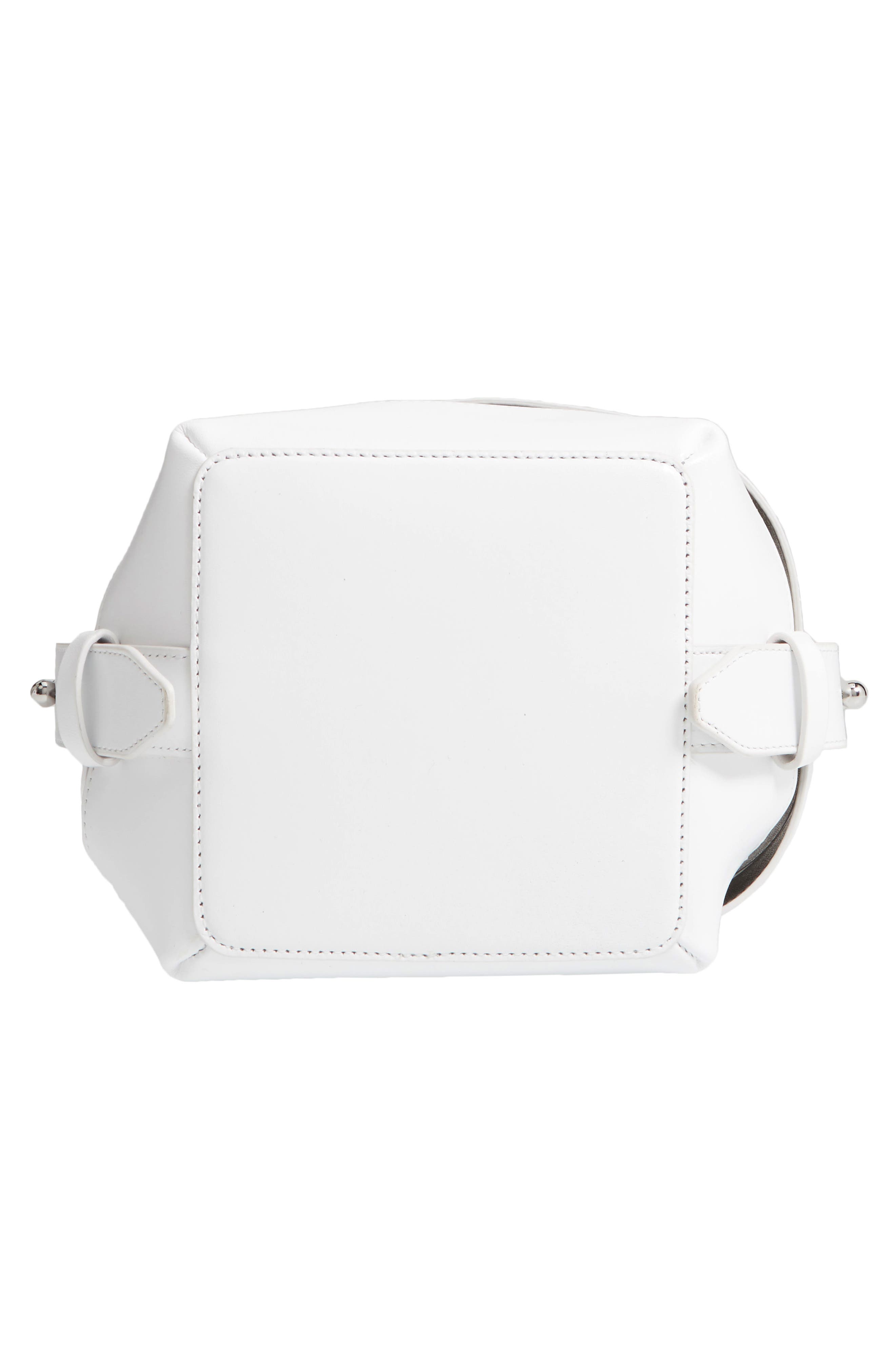 Cage Leather Bucket Bag, Alternate, color, OPTIC WHITE