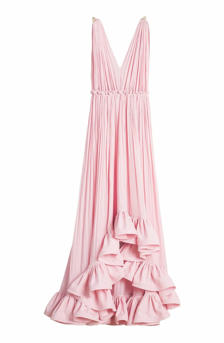 Lanvin Long Dress With Ruffles, Alternate, color, 