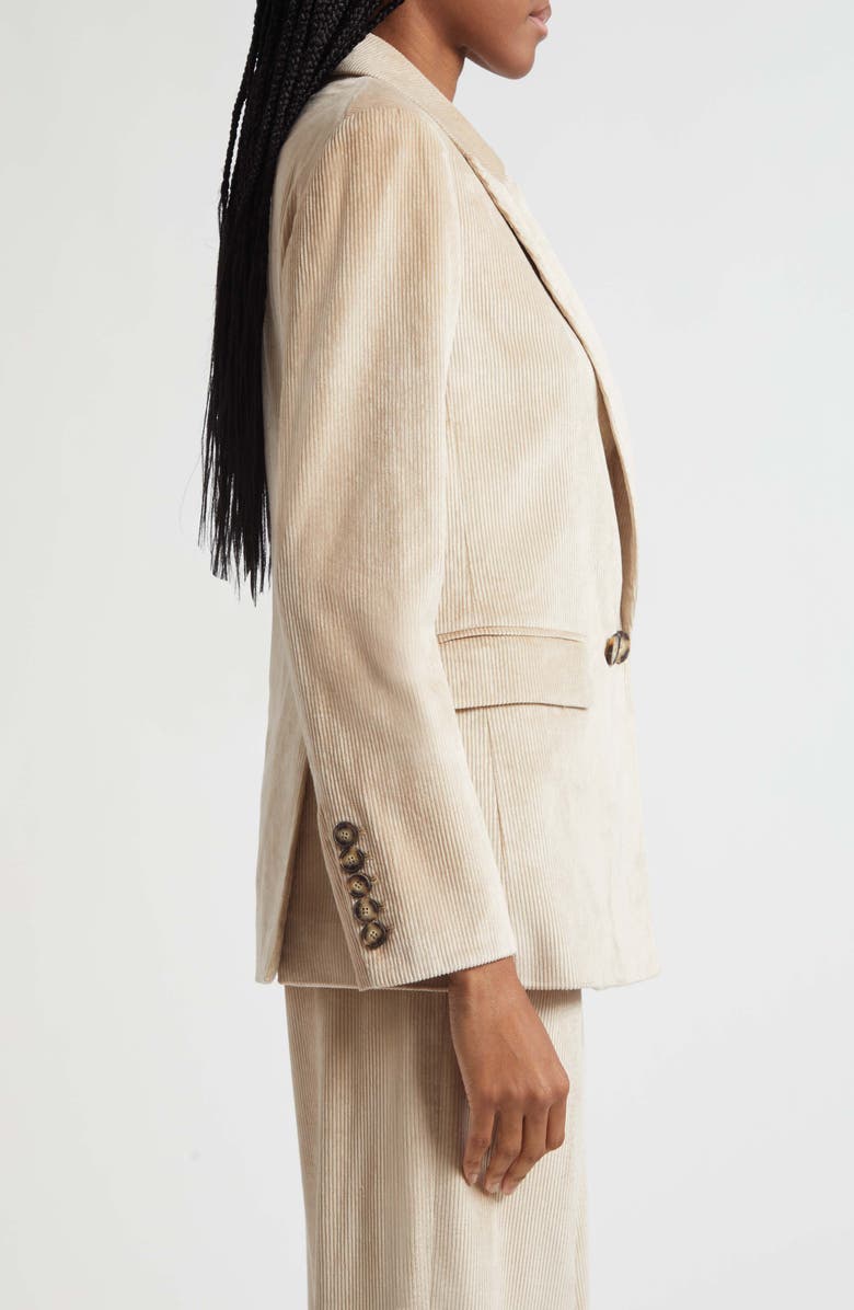 Veronica Beard Sevyn Corduroy Double Breasted Dickey Jacket, Alternate, color, Heathered Sand