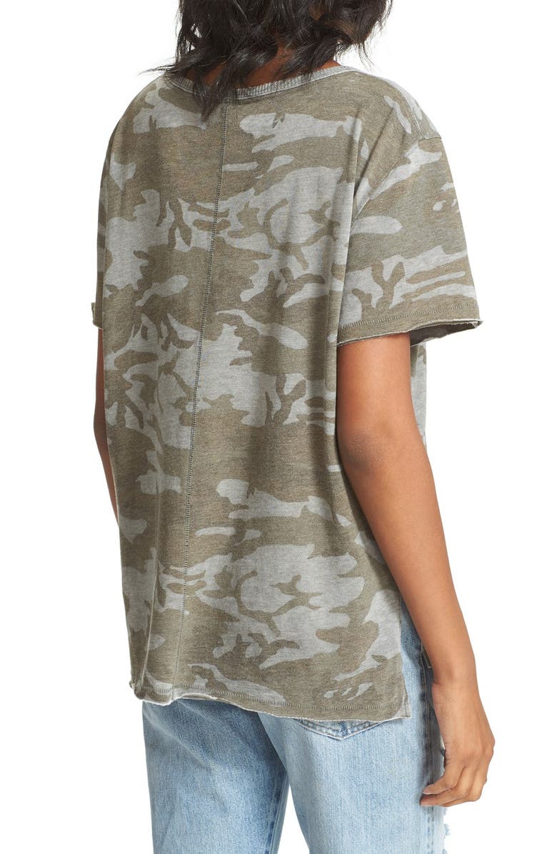 Free People Army Tee, Alternate, color, Green