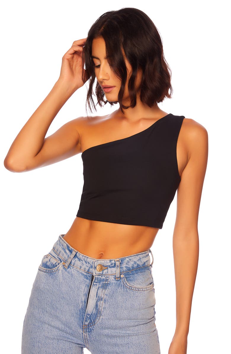 Susana Monaco One-Shoulder Crop Top, Alternate, color, 