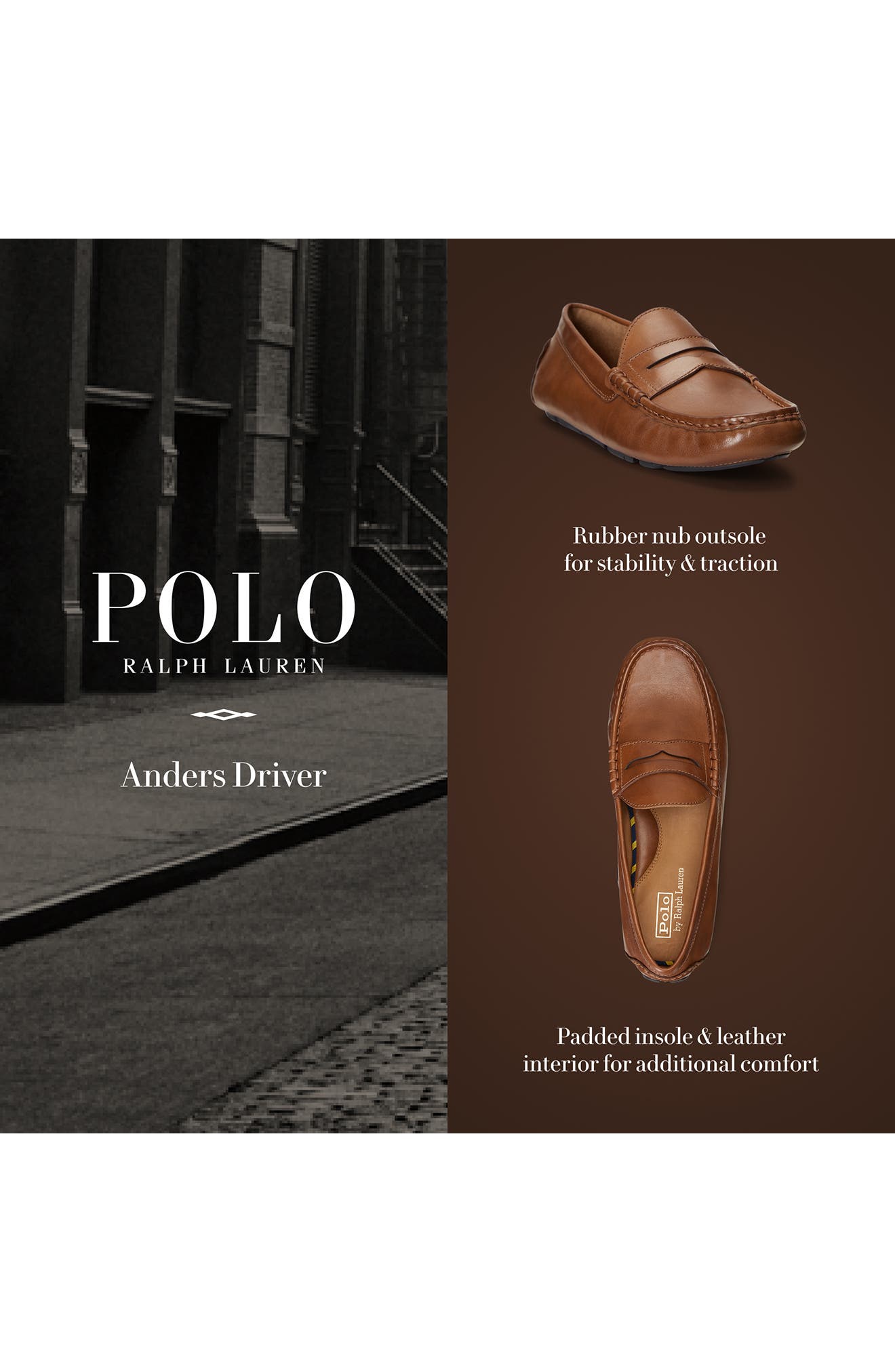 Ralph Lauren Anders Penny Driver Loafer, Alternate, color, Black