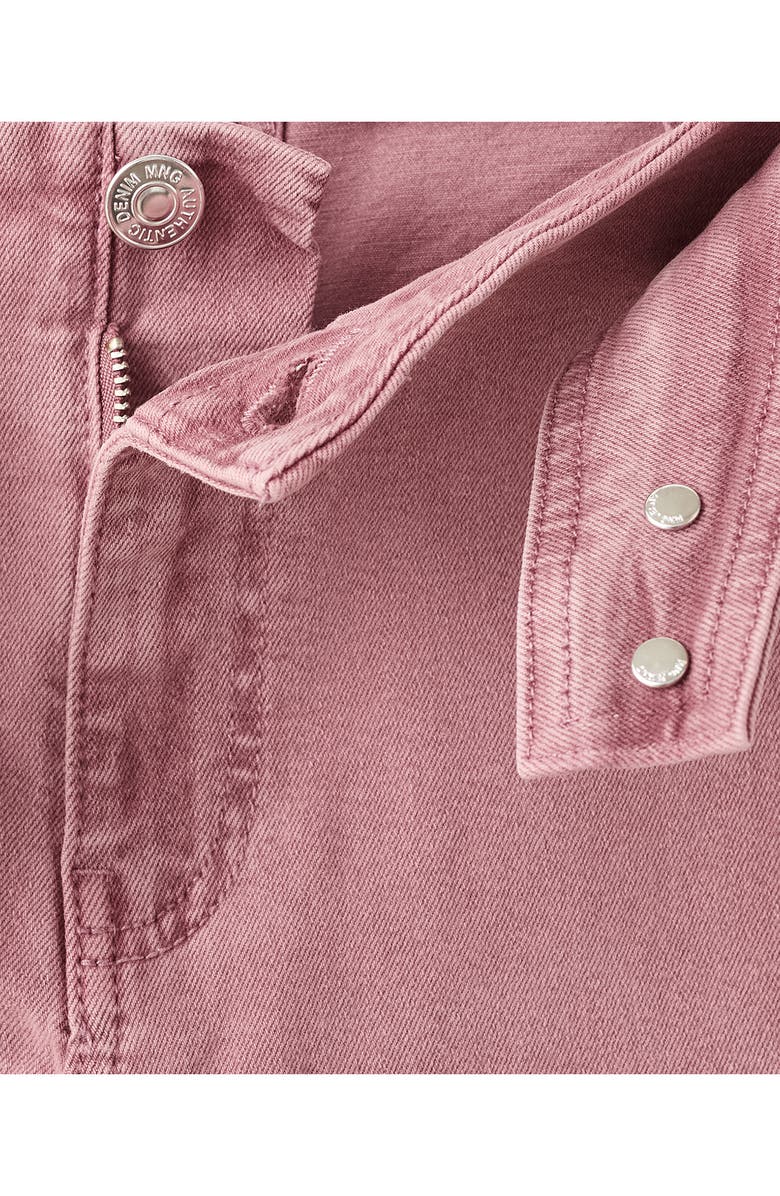 MANGO TEEN Belted Low Rise Straight Leg Jeans, Alternate, color, Pink