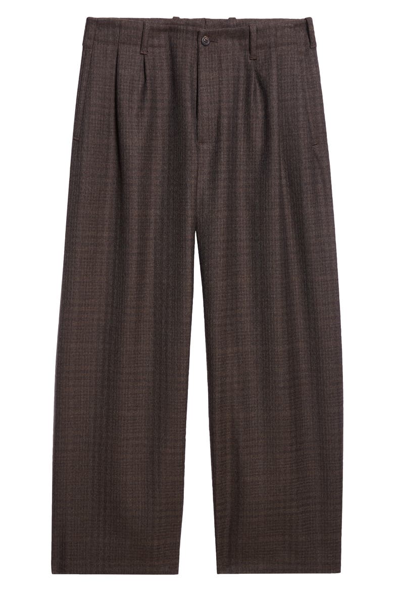 Bridge Plaid Vigin Wool Chinos, Alternate, color, BROWN DUNMORE CHECK