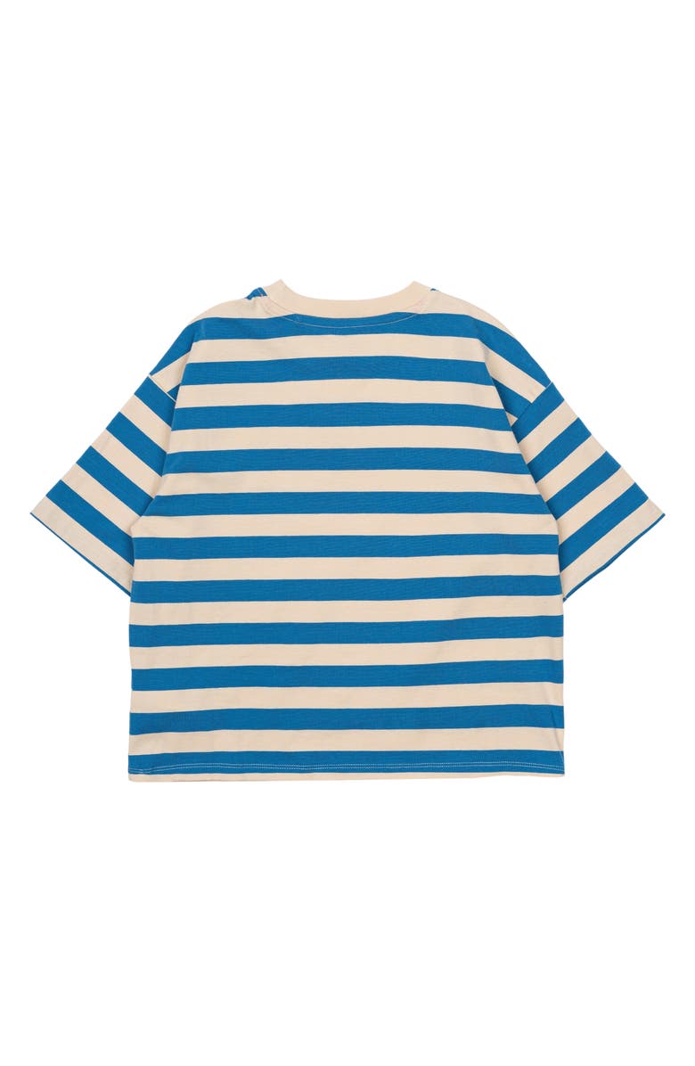 THE NEW Kids' Stripe Strawberry Embroidered Organic Cotton T-Shirt, Alternate, color, 