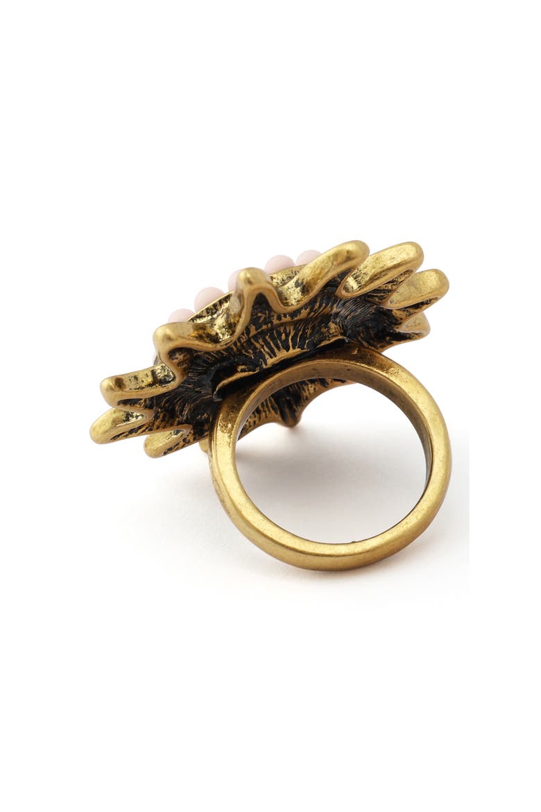 Pavé Stone Sun Cocktail Ring, Alternate, color, GOLD/ PINK