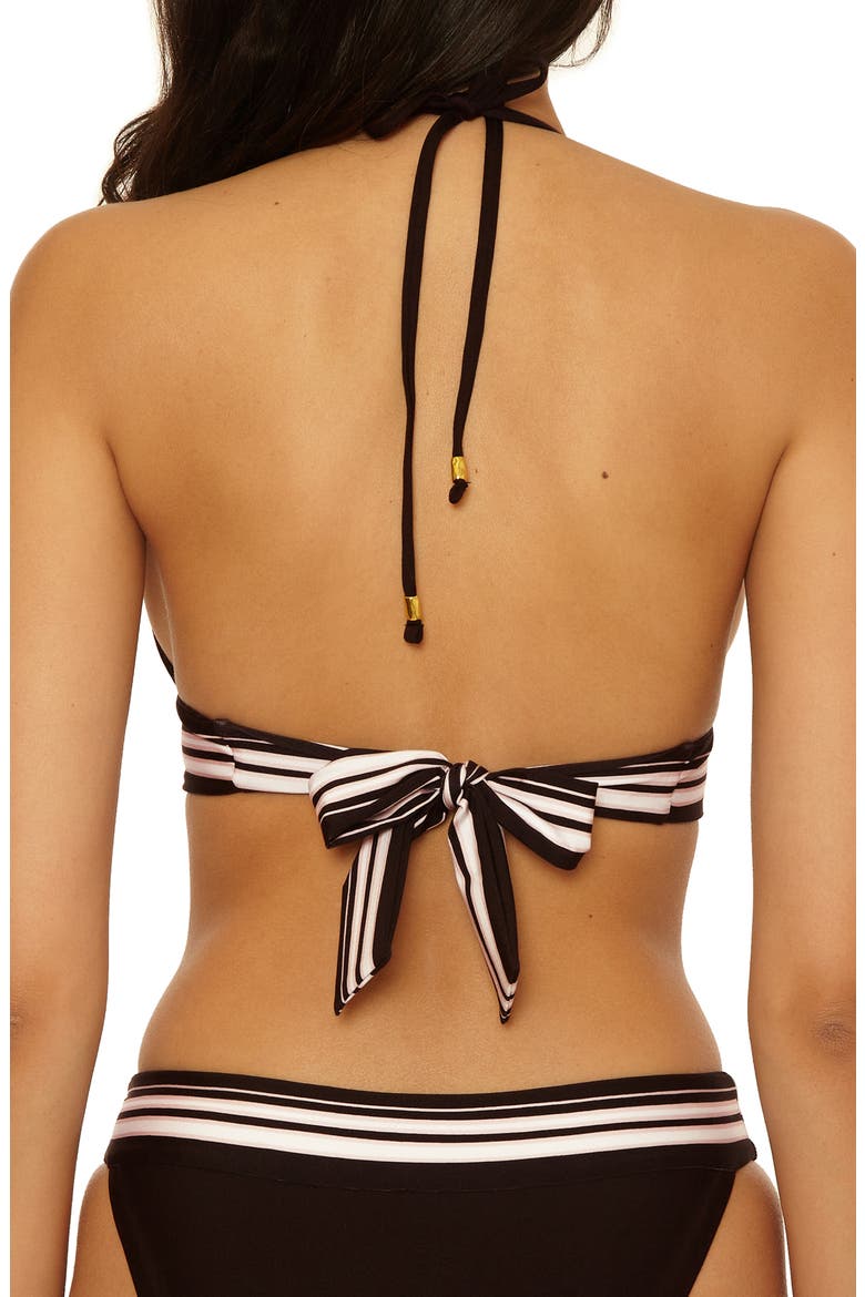 Bougainvillea Halter Bikini Top, Alternate, color, BLACK MULTI