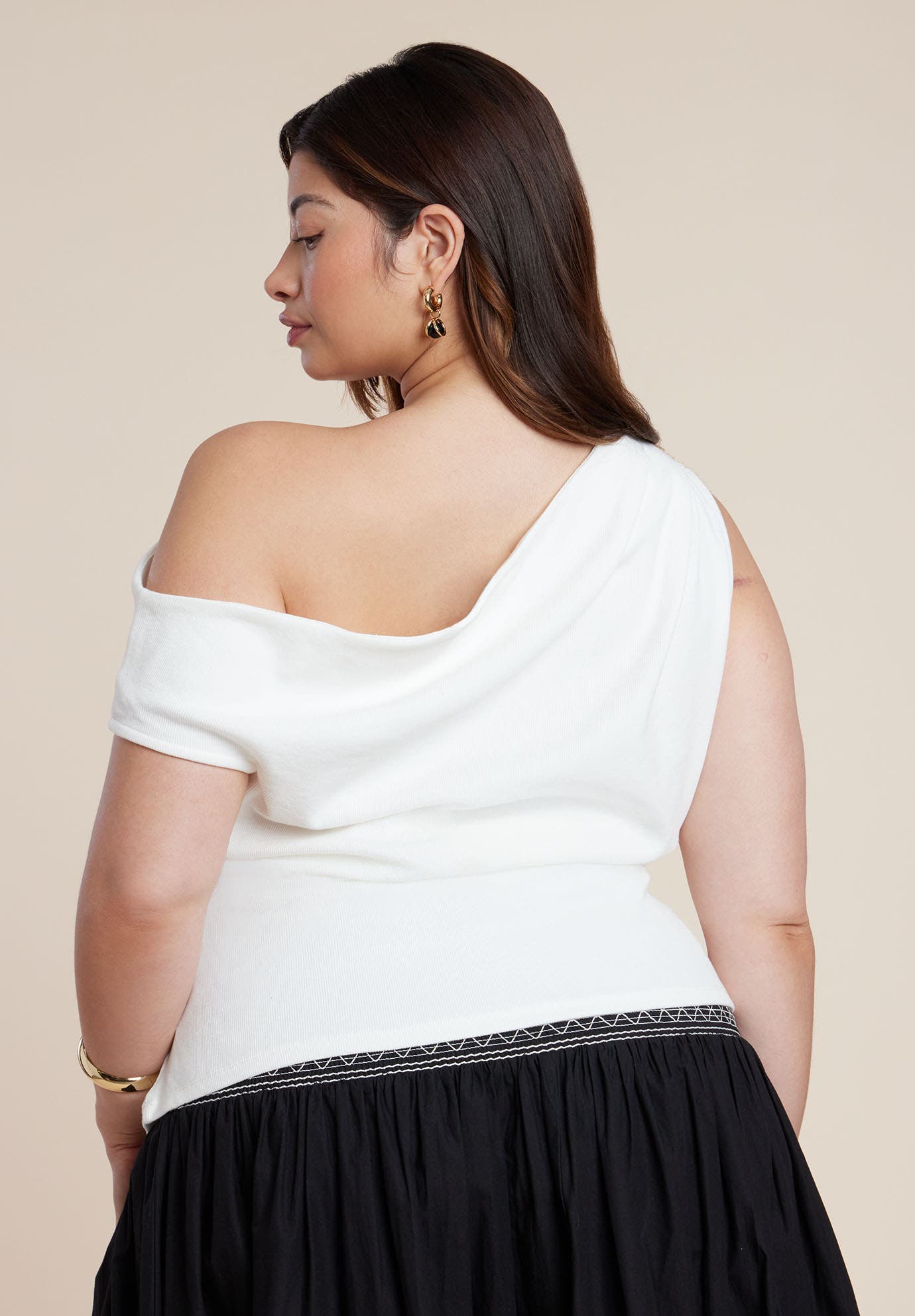 Asymmetrical Shirred Top - image 2
