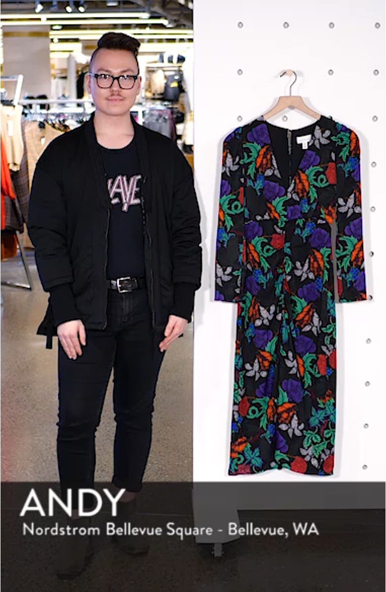 Raven Floral Midi Dress, sales video thumbnail