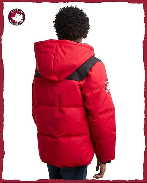 Canada Weather Gear Boys' Puffer Insulated Ski Jacket In Red