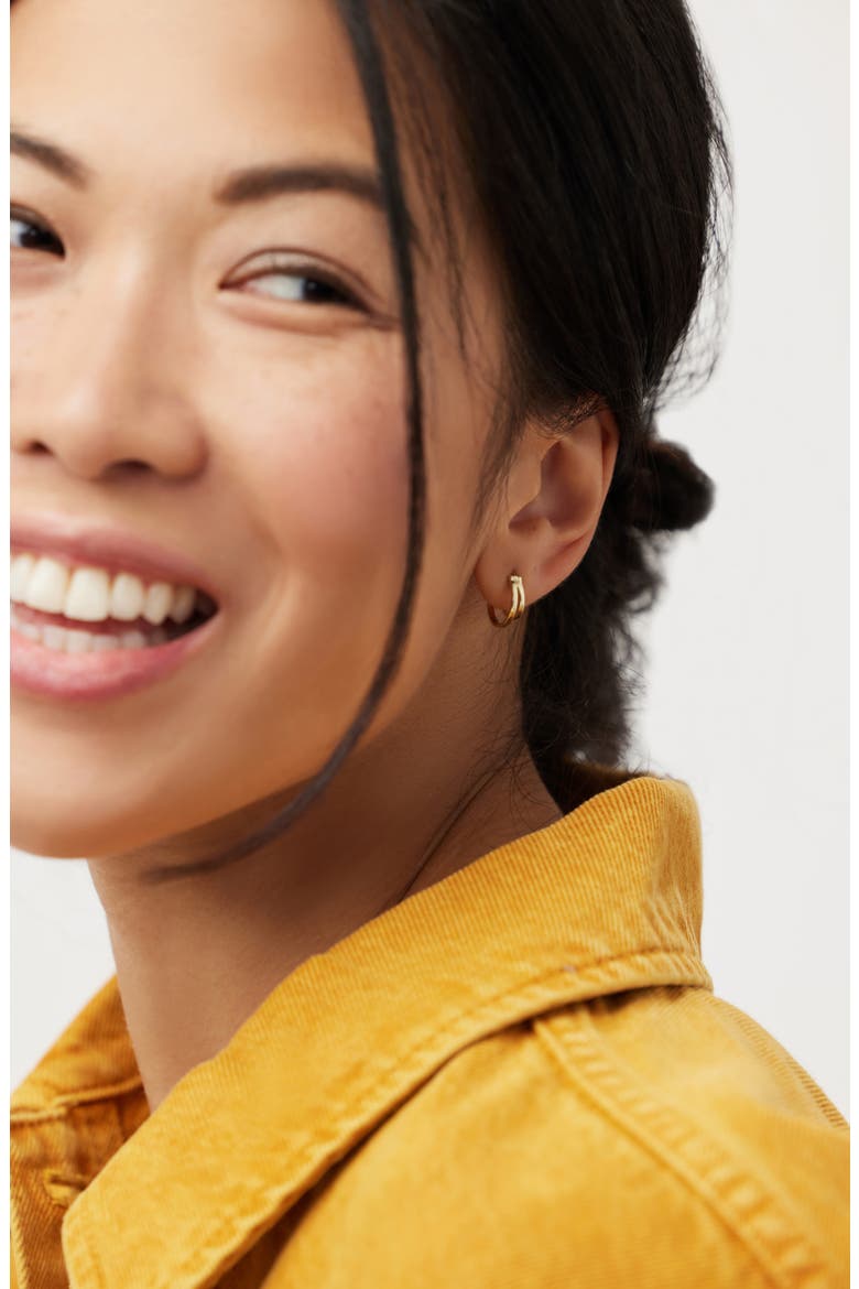Double Hoop Earrings - Gold Double Hoops, Alternate, color, Gold