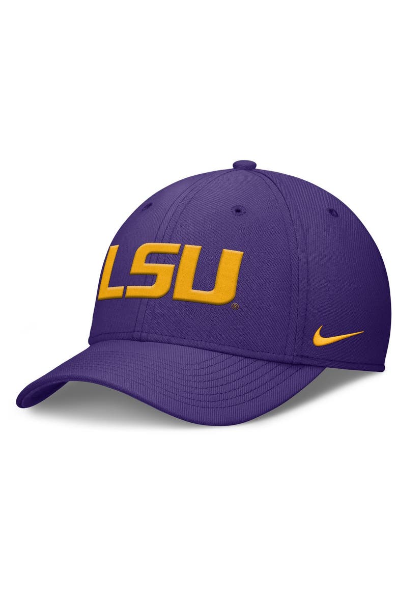 Men's Nike Purple LSU Tigers Rise SwooshFlex Dri-FIT Hat, Main, color, Purple