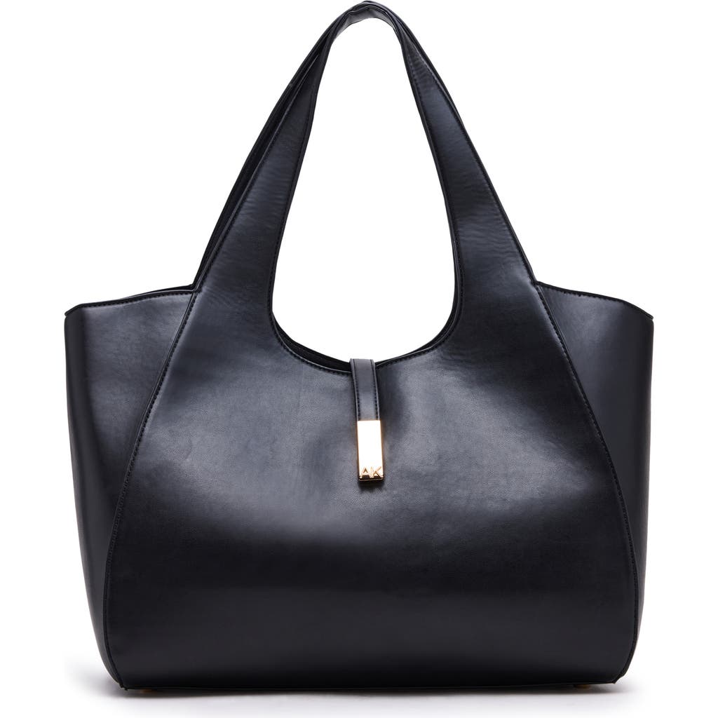 Anne Klein Tote Bag With Removable Zip Pouch In Black