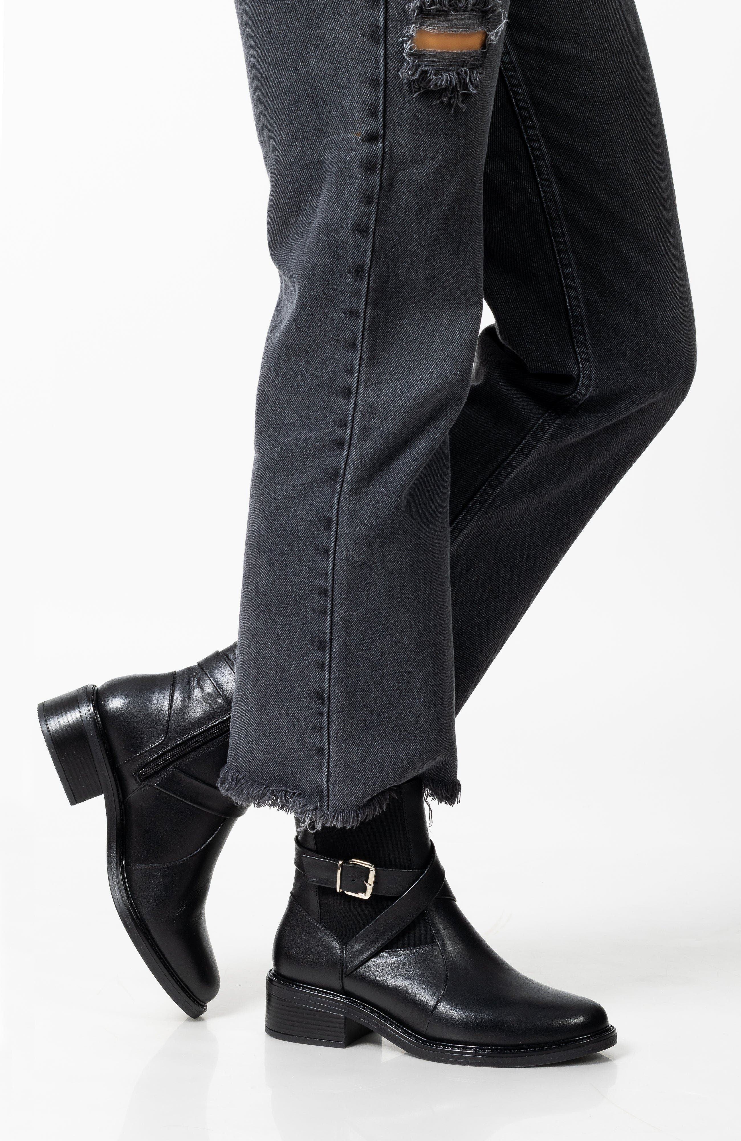 Lua Side Zip Bootie, Alternate, color, Black