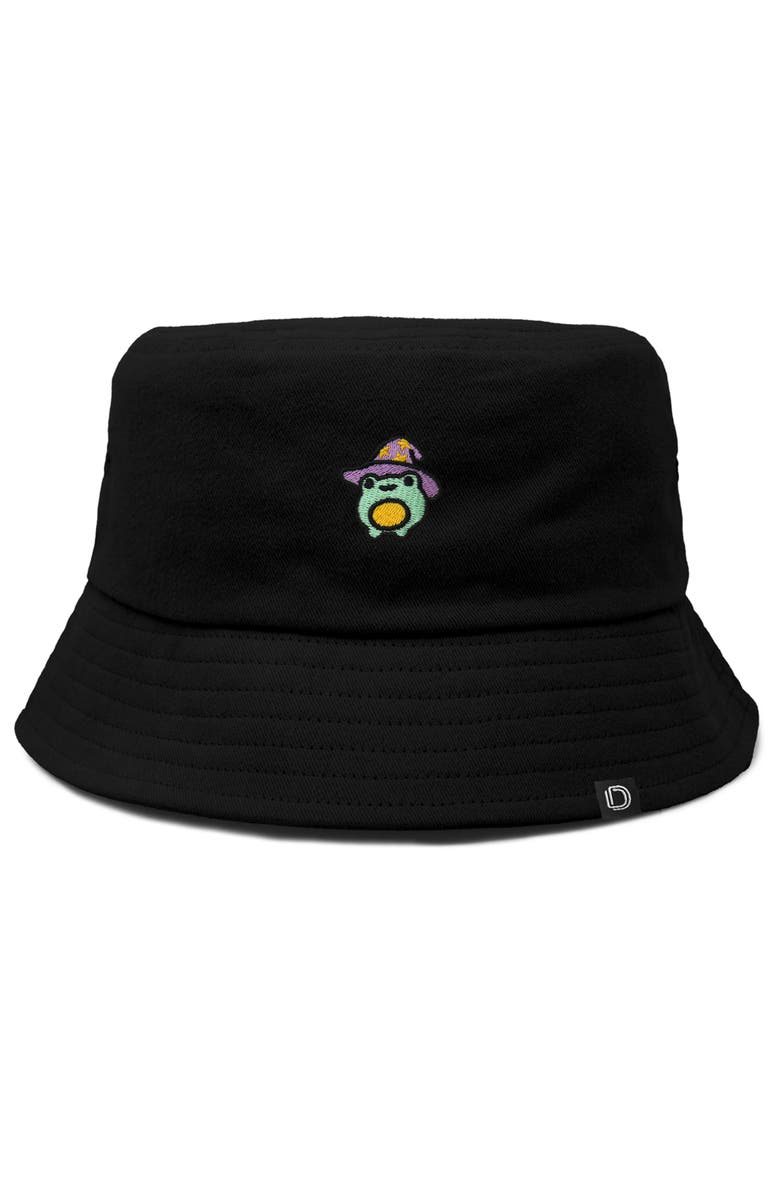 Dalix Sorcerer Frog Bucket Hat, Main, color, Black