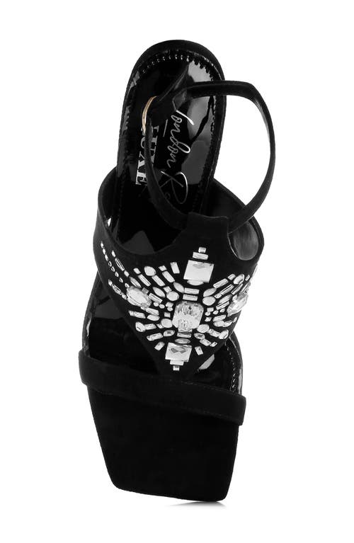 London Rag Warda Rhinestone Ankle Strap Sandal In Black