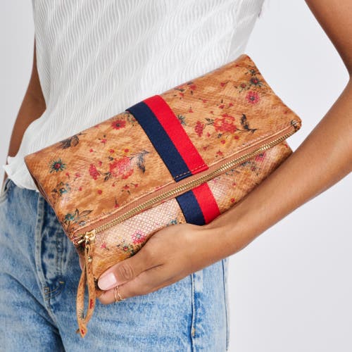 Moda Luxe Jules Print Clutch In Brown