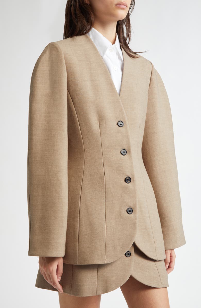 EENK Hourglass Oversize Sleeve Wool Blend Jacket, Alternate, color, 